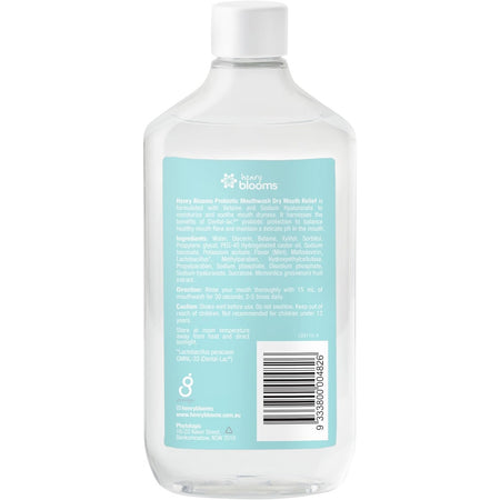 Henry Blooms Oral Health Probiotic Mouthwash Dry Mouth Relief Mint 375ml