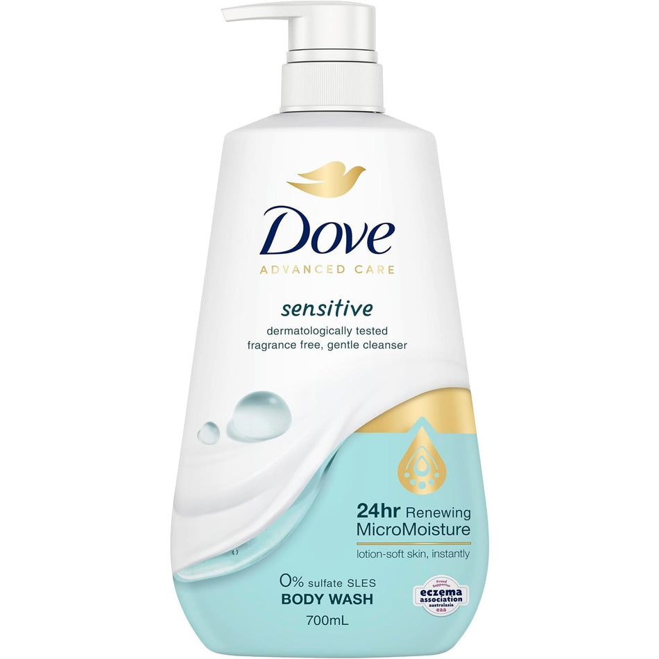 Dove Advanced Care Sensitive Body Wash 700mL