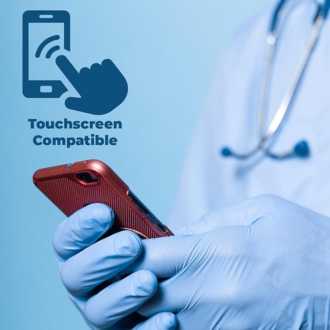 Medstock Blue Nitrile Gloves Medm 100Pk