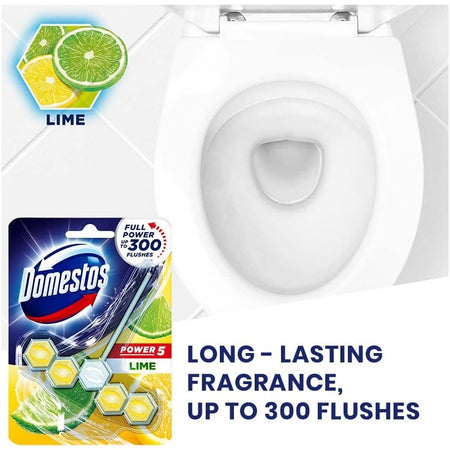 Domestos Power 5 Lime Rim Block 55G