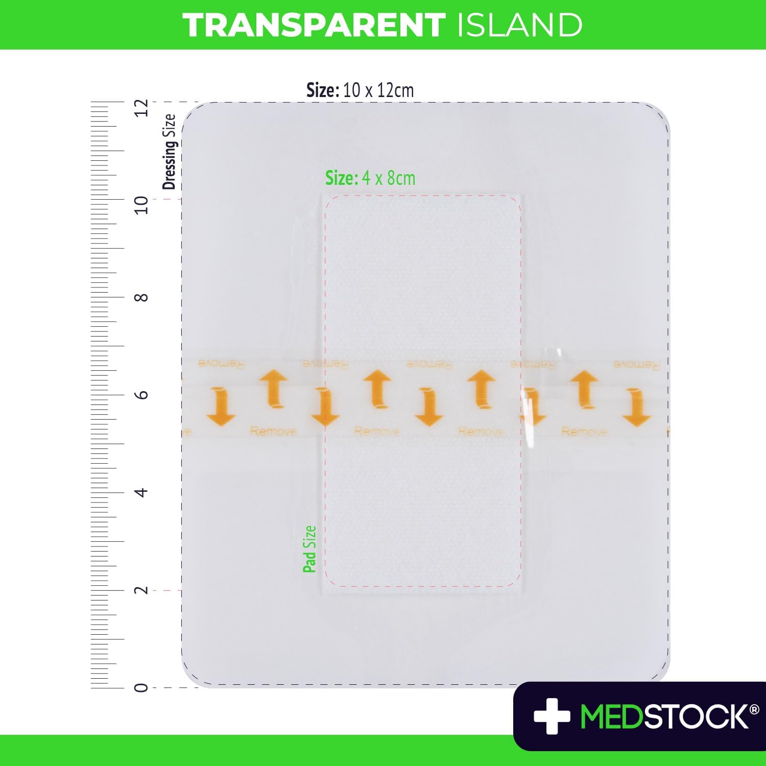 Medstock Transparent Island 10 cmx12 cm 3P