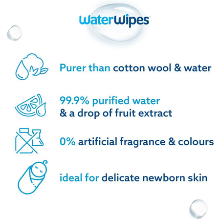 Waterwipes Plastic-free Sensitive Skin Baby Wipes 60 Wipes