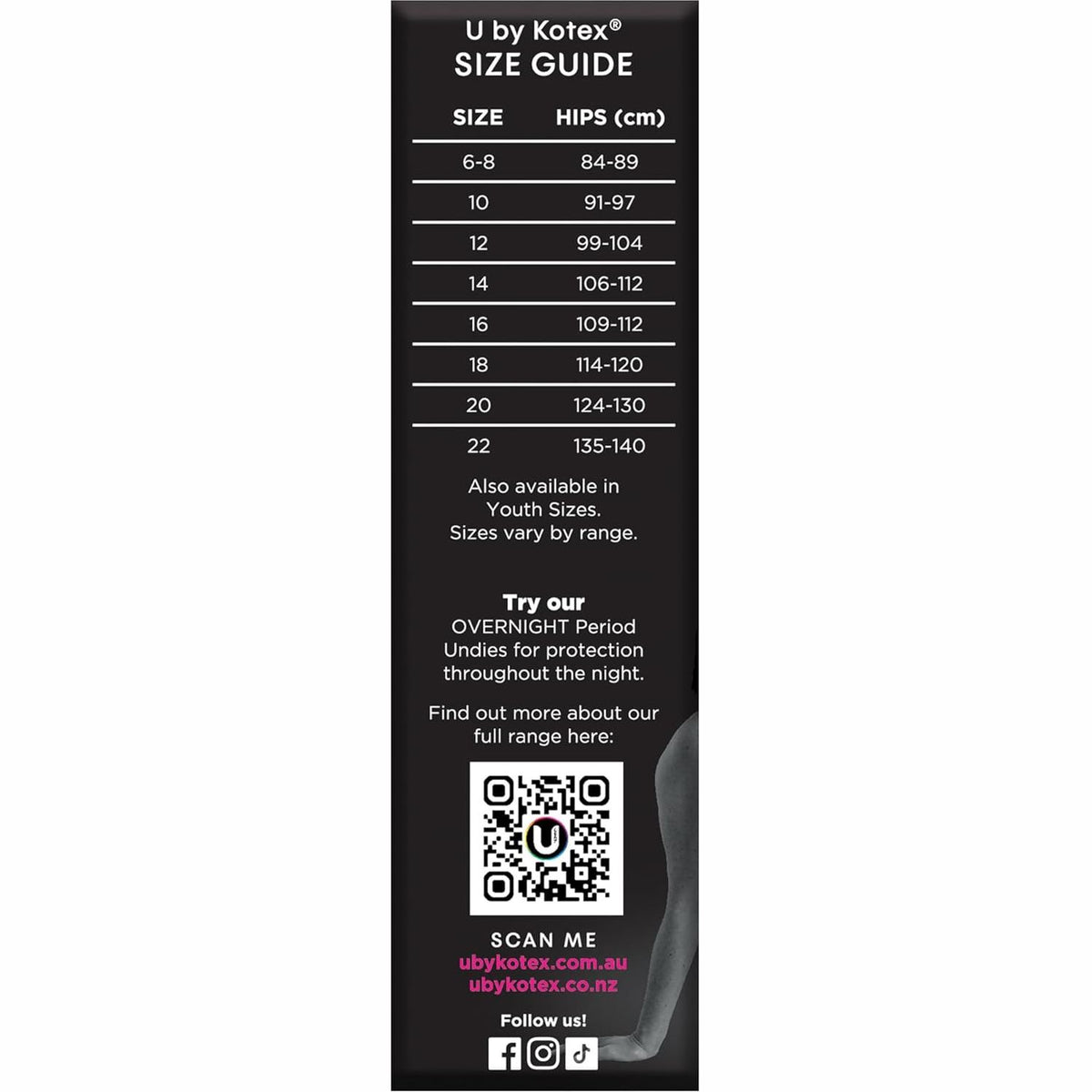 U by Kotex Bikini Size 6-8