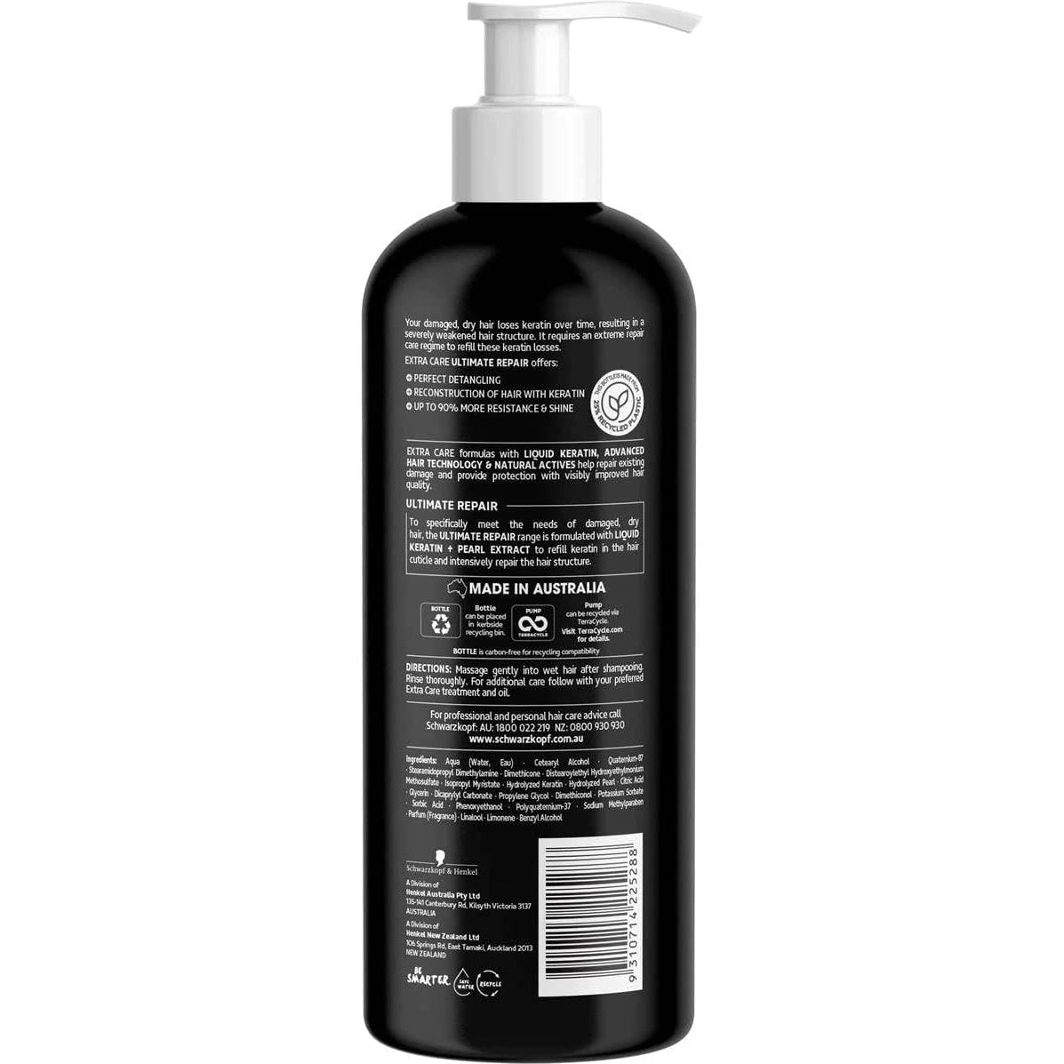 Schwarzkopf Extra Care Ultimate Repair Strengthening Conditioner 950ml