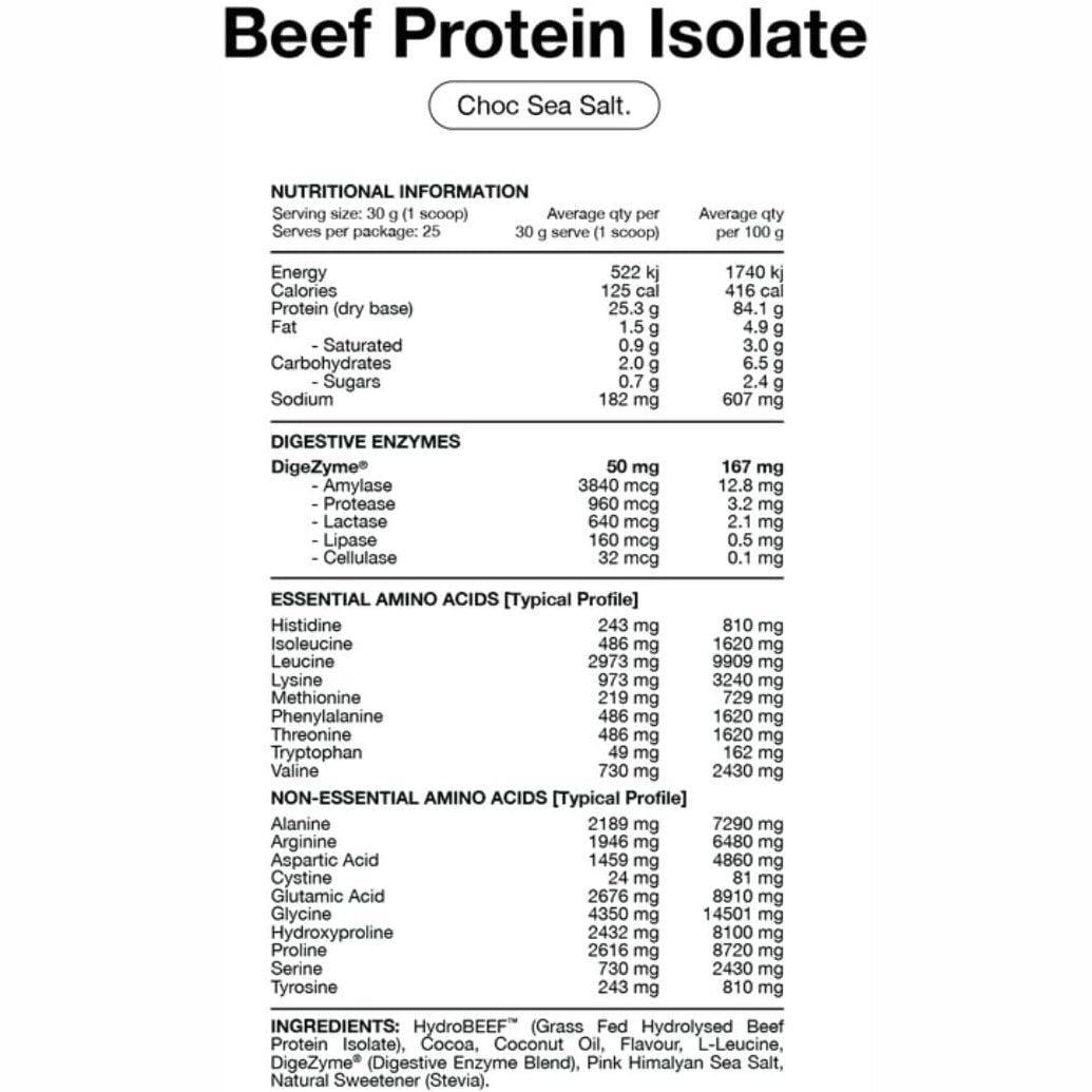 Switch Nutrition Beef Protein Isolate Chocolate Sea Salt 750g
