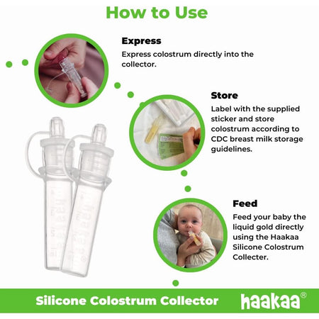 Haakaa Silicone Colostrum Collector Set Pre-sterilised 6 Pack