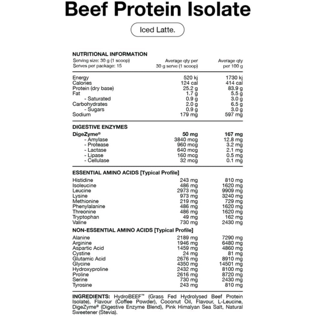 Switch Nutrition Beef Protein Isolate Iced Latte 450g