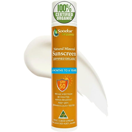 SOODOX Natural Mineral Sunscreen 6 Months to 6 Years SPF50 100g