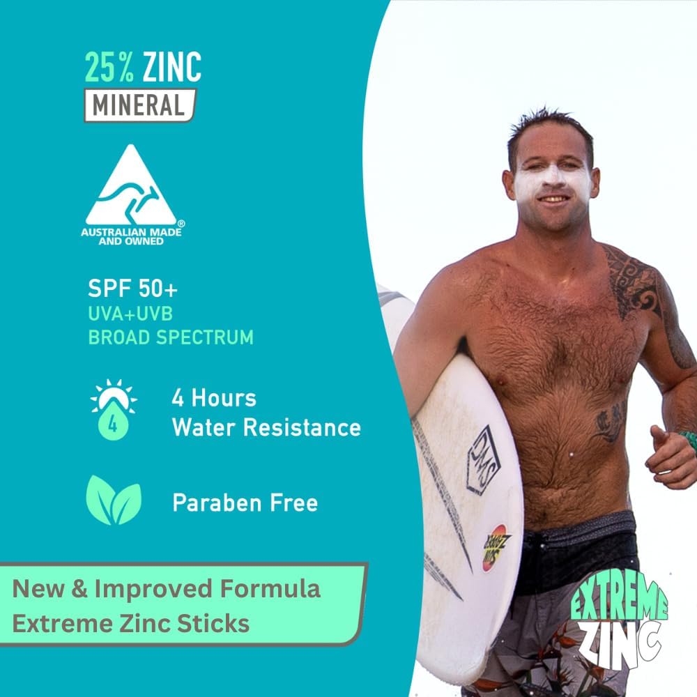 Sun Zapper Extreme Zinc Stick Green Sea 15g