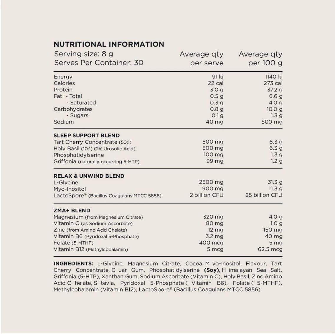 Switch Nutrition Sleep+ Magnesium Choc Honeycomb 240g