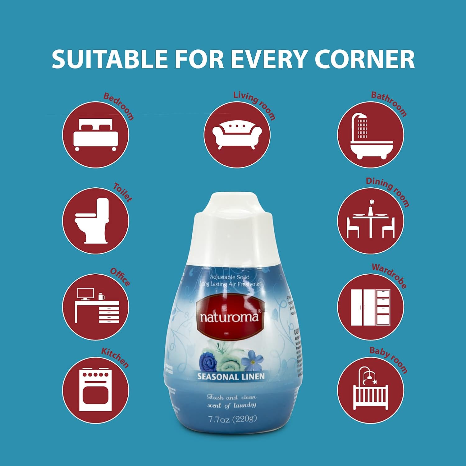 Naturoma Air Freshner Solid Gel Seasonal Linen 220g