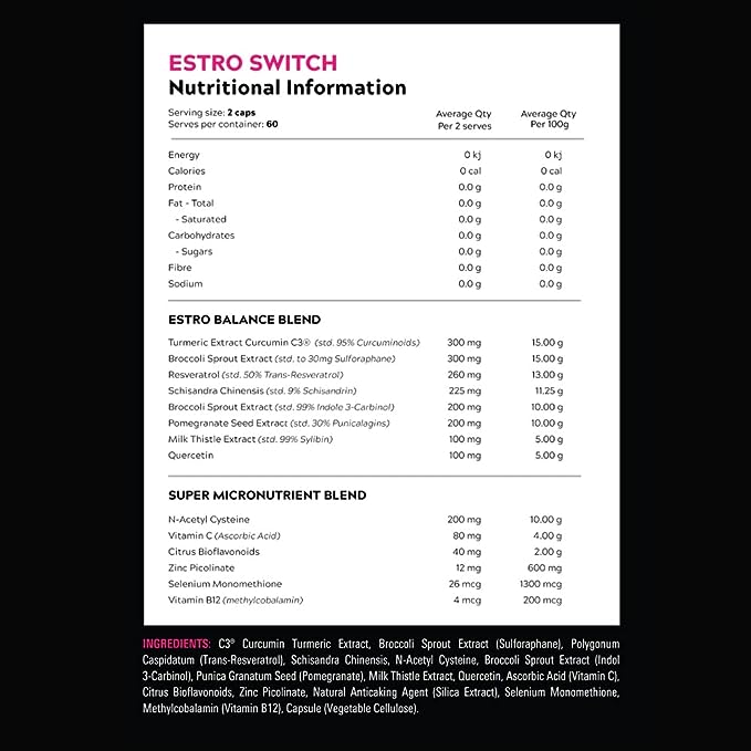 SWITCH NUTRITION Estro Balance Formula 120 Caps