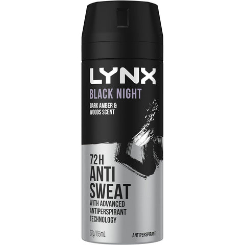 Lynx Antiperspirant Aerosol Black Night 165ML