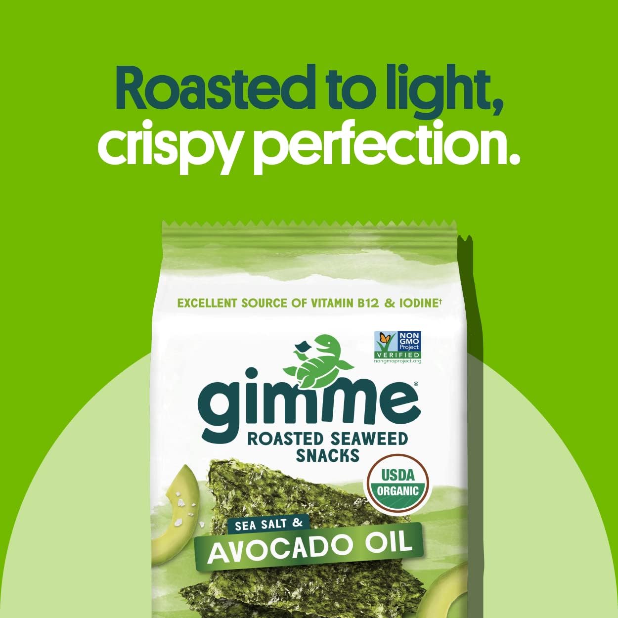 GIMME Roasted Seaweed Snacks Sea Salt & Avocado Oil 6x4.5g