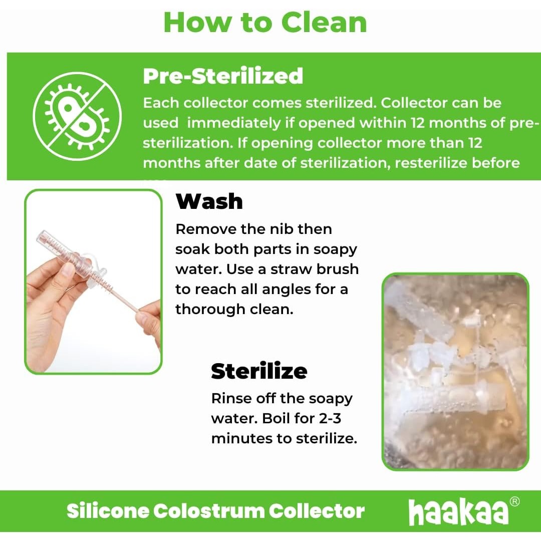Haakaa Silicone Colostrum Collector Set Pre-sterilised 6 Pack