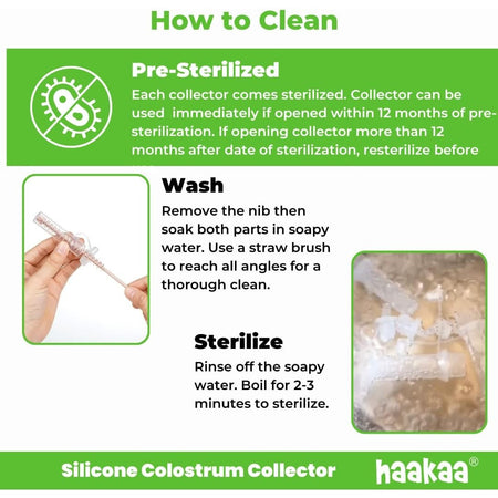 Haakaa Silicone Colostrum Collector Set Pre-sterilised 6 Pack