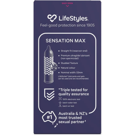 Lifestyles Sensation Max Condoms 8 Pack