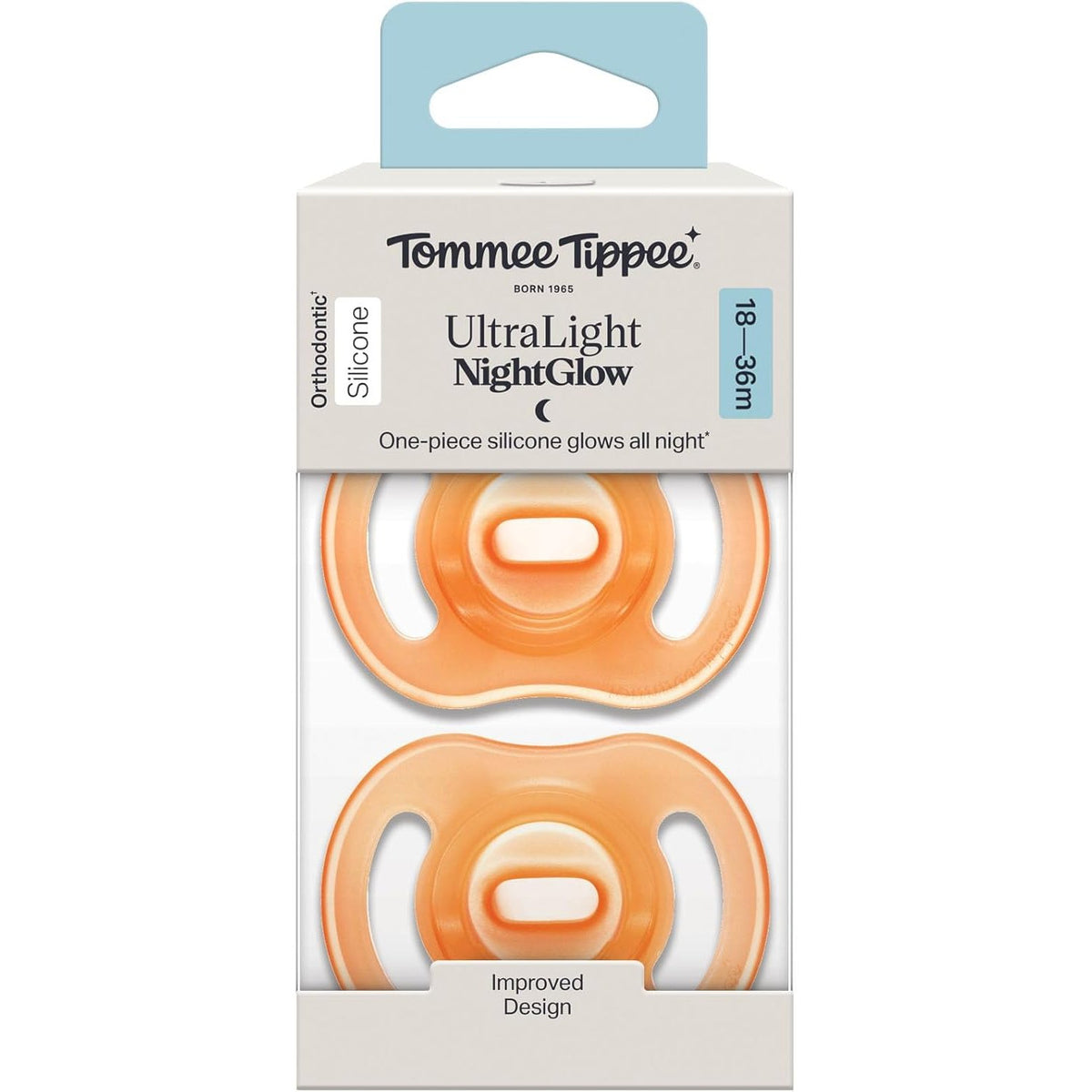 Tommee Tippee Ultralight Soother Night 18-36 Months 2 Pack