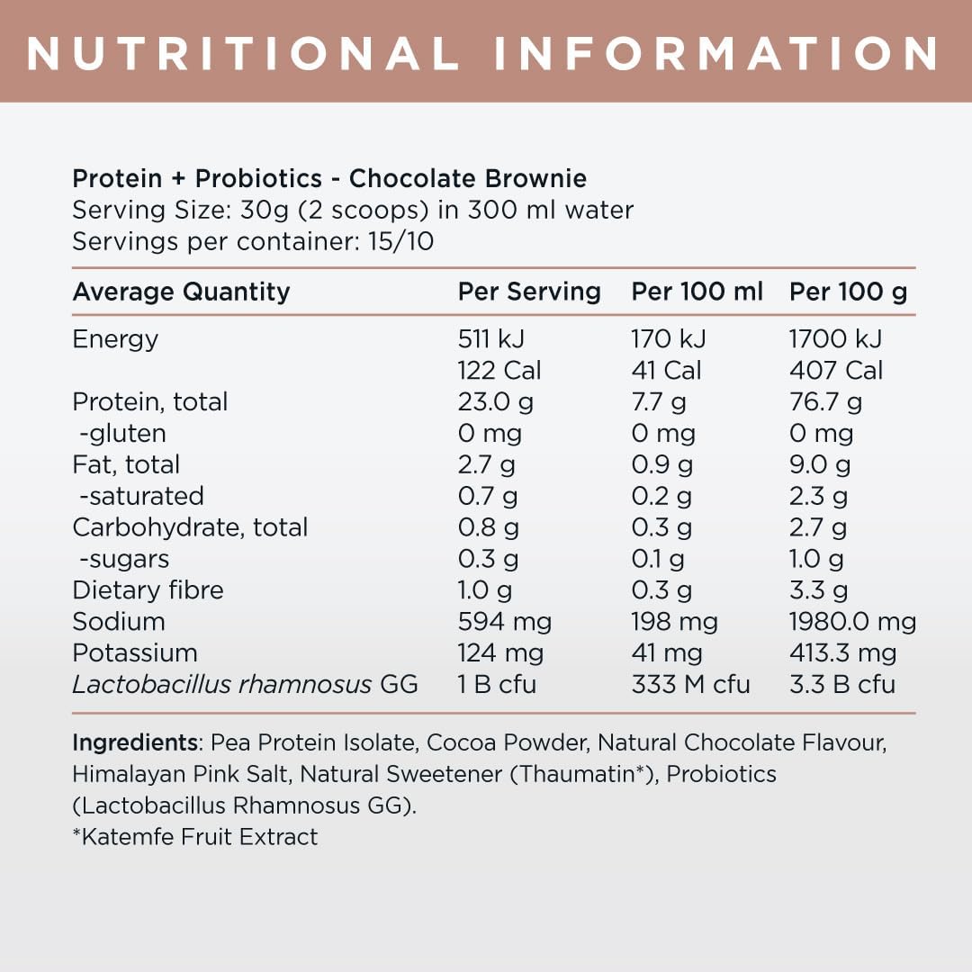 JShealth Protein + Probiotics Chocolate Brownie 300g