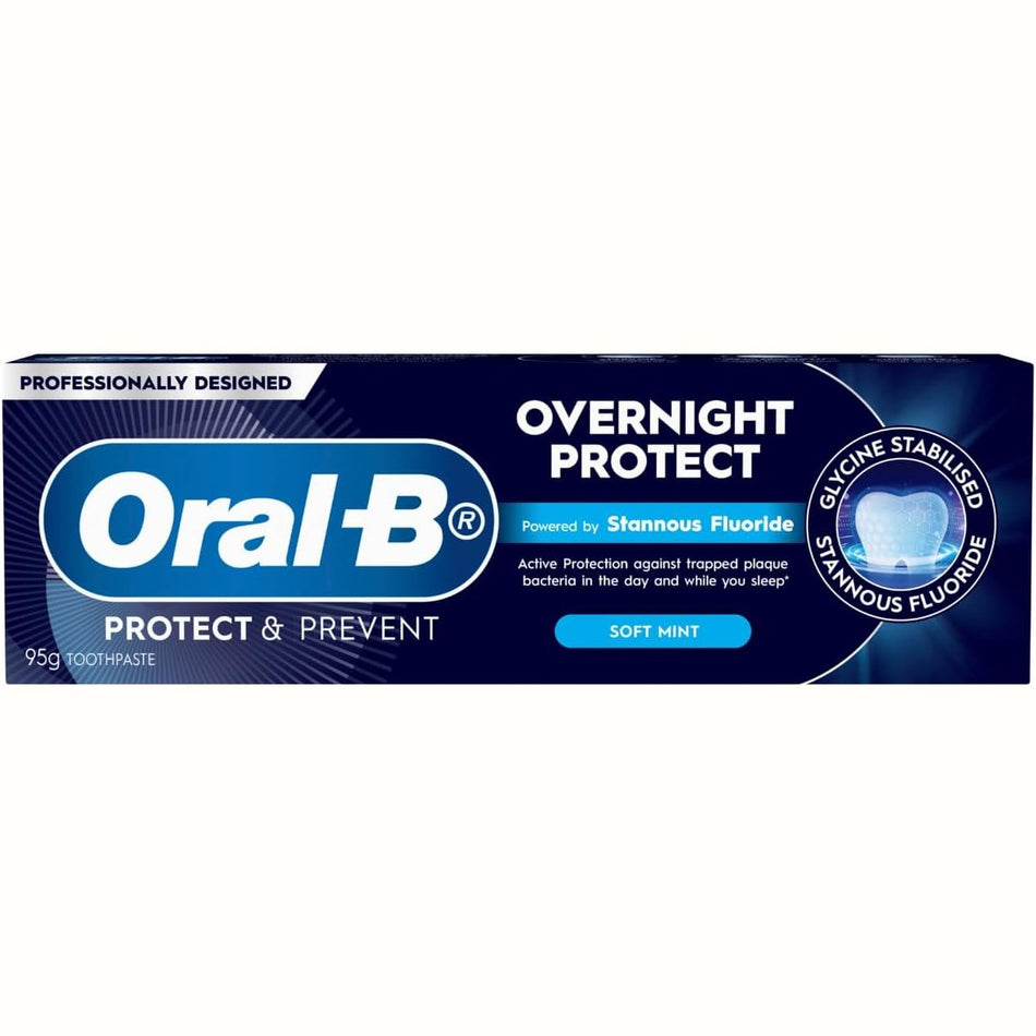 Oral B Toothpaste Overnight Protect Soft Mint 95g