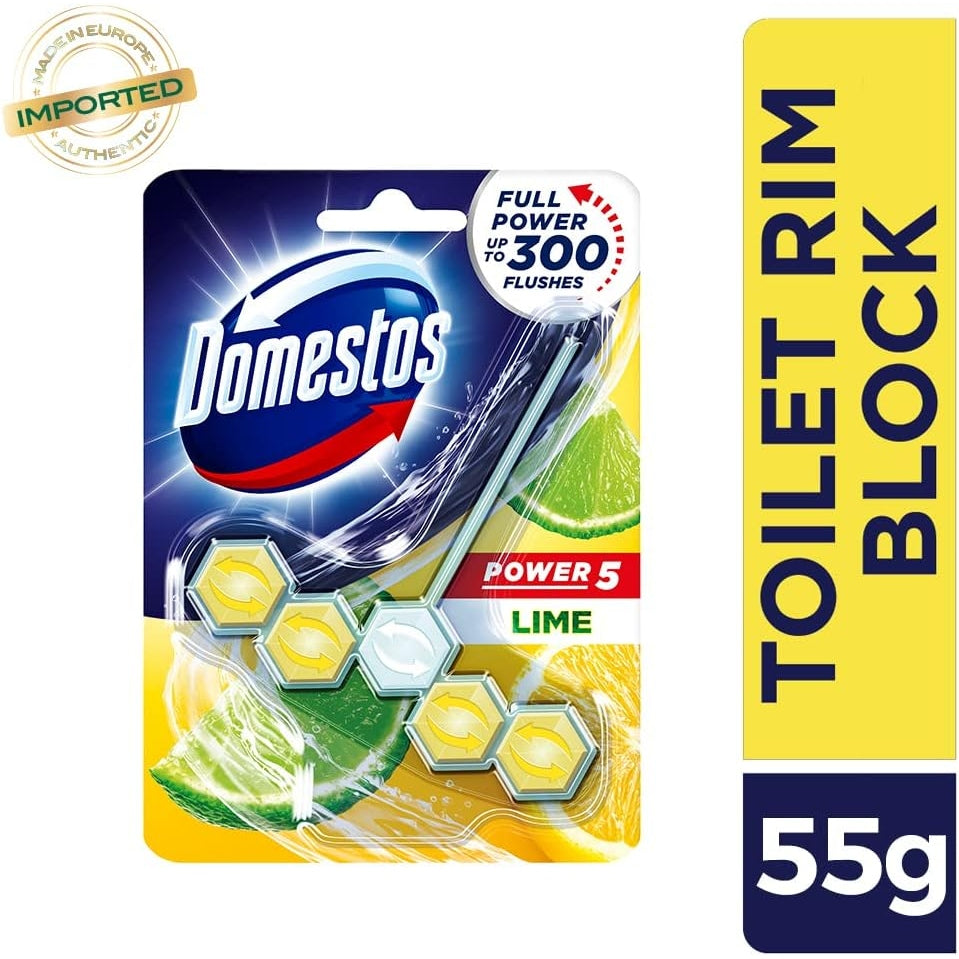 Domestos Power 5 Lime Rim Block 55G