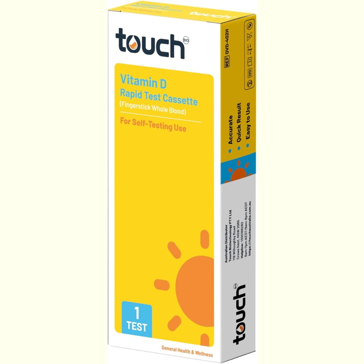 TouchBio Vitamin D Rapid Test - For Self Testing 1 Test