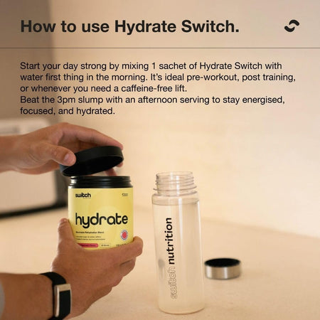 Switch Nutrition Hydrate Everyday Sugar Free Electrolytes Peach Iced Tea 300g