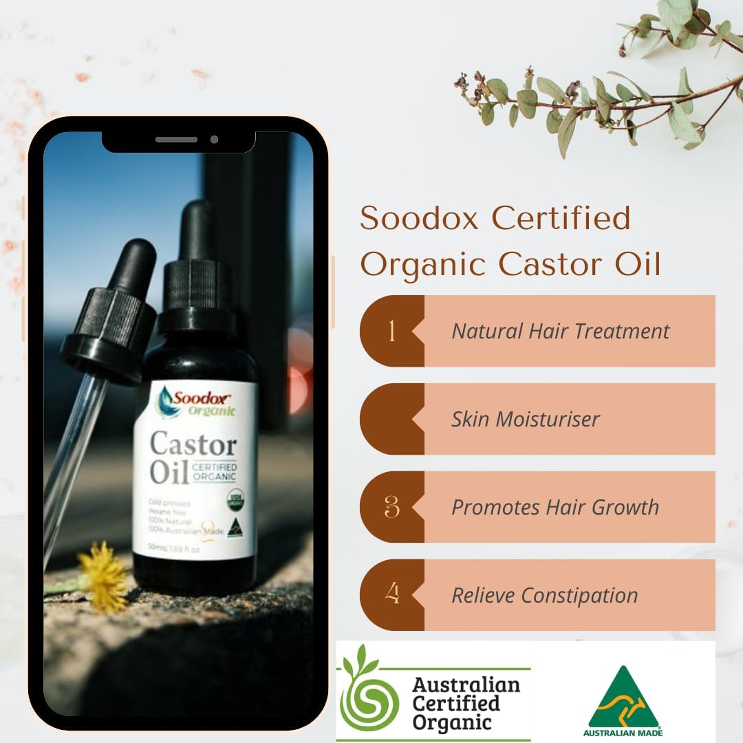 Soodox Organic Castor Oil 50ml