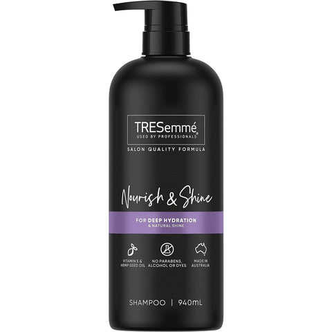 Tresemme Nourish & Shine Shampoo With Vitamin E & Hemp Seed Oil 940ml
