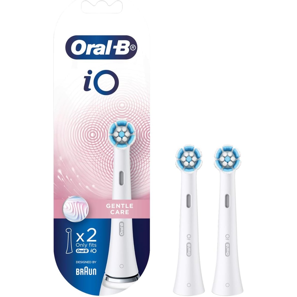 Oral-b Io Gentle Care Replacement Brush Heads White 2 Pack