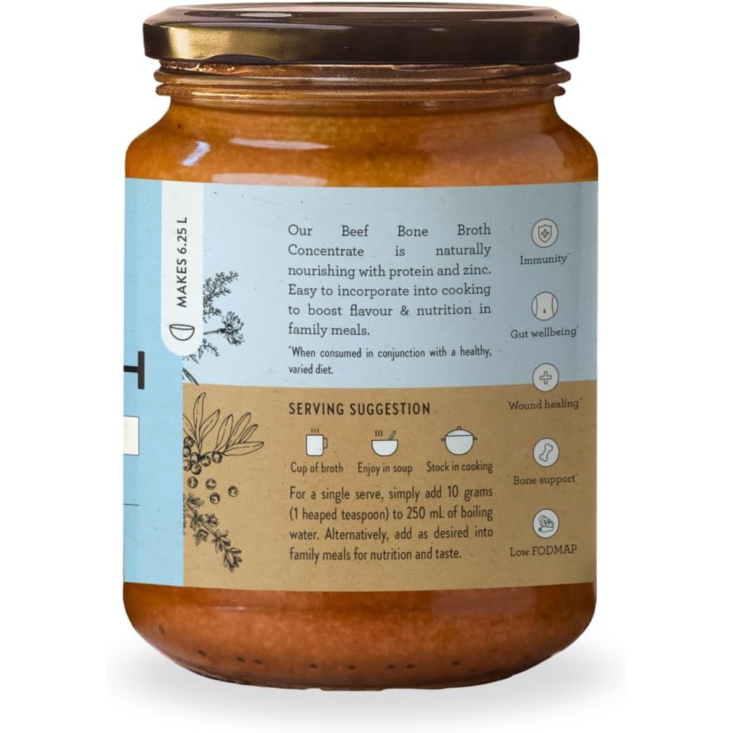 Nutra Organics Bone Broth Beef Concentrate Natural Beef 250g