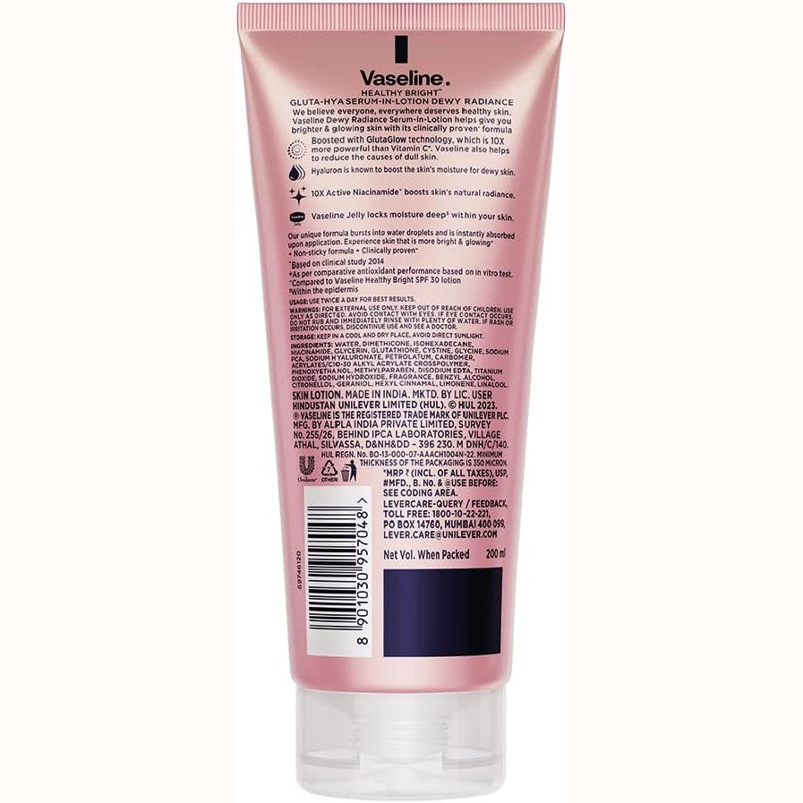 Vaseline Gluta-hya Serum Burst Dewy Radiance Body Lotion 200ml
