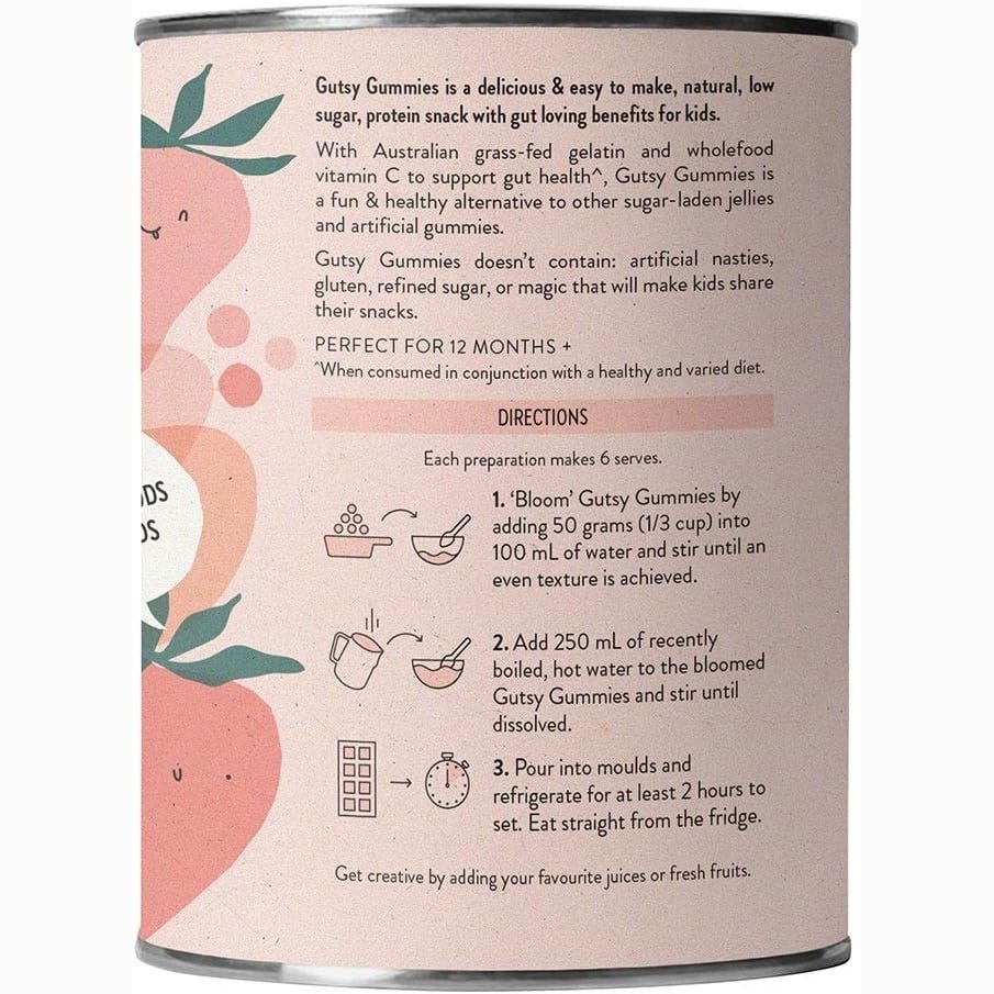 Nutra Organics Gutsy Gummies Gut Loving Snack Strawberry 150g