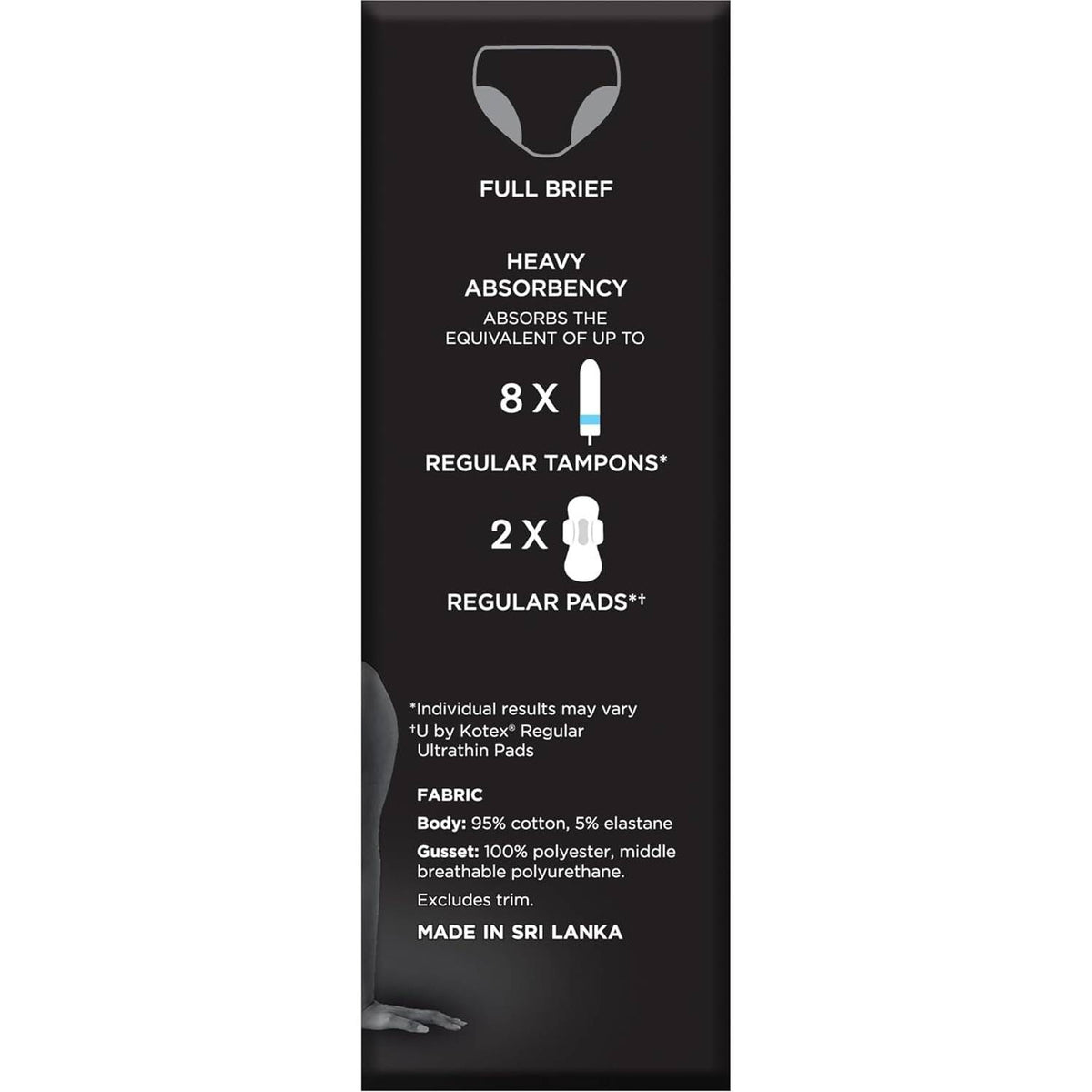 U by Kotex Full Brief Size 14