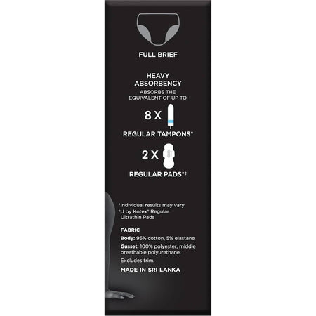 U by Kotex Full Brief Size 14