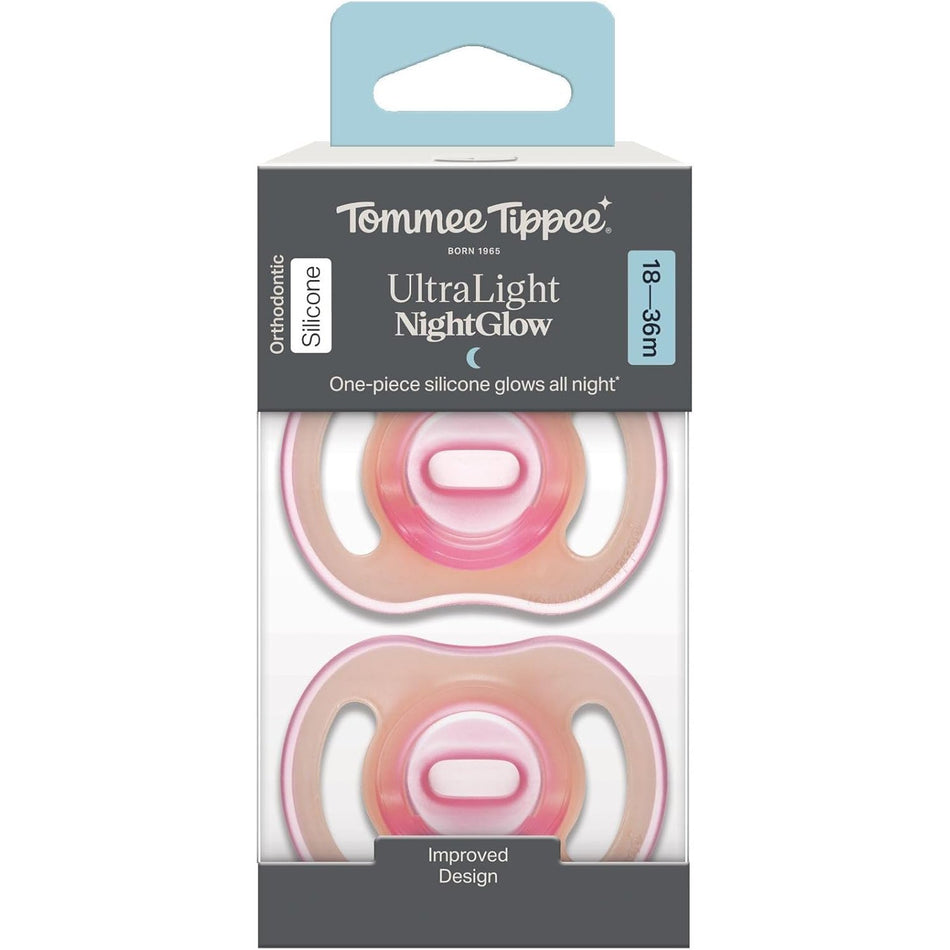 Tommee Tippee Ultralight Soother Night 18-36 Months 2 Pack