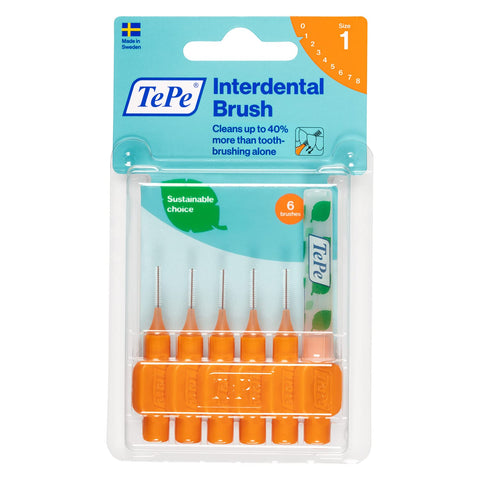 TEPE Interdental Brush Original Orange (ISO size 1) 6pcs