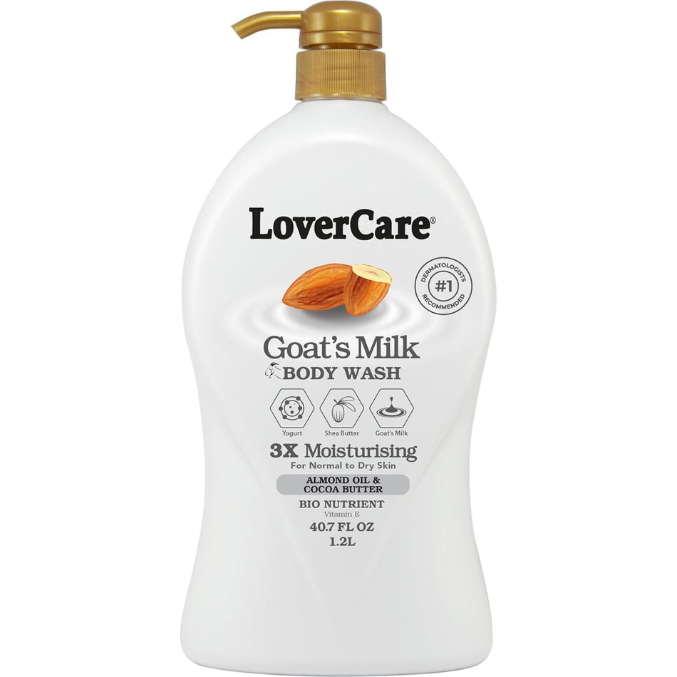 Lovercare Goat's Milk Shower Cream Almond Oil & Cocoa Butter 1.2 L