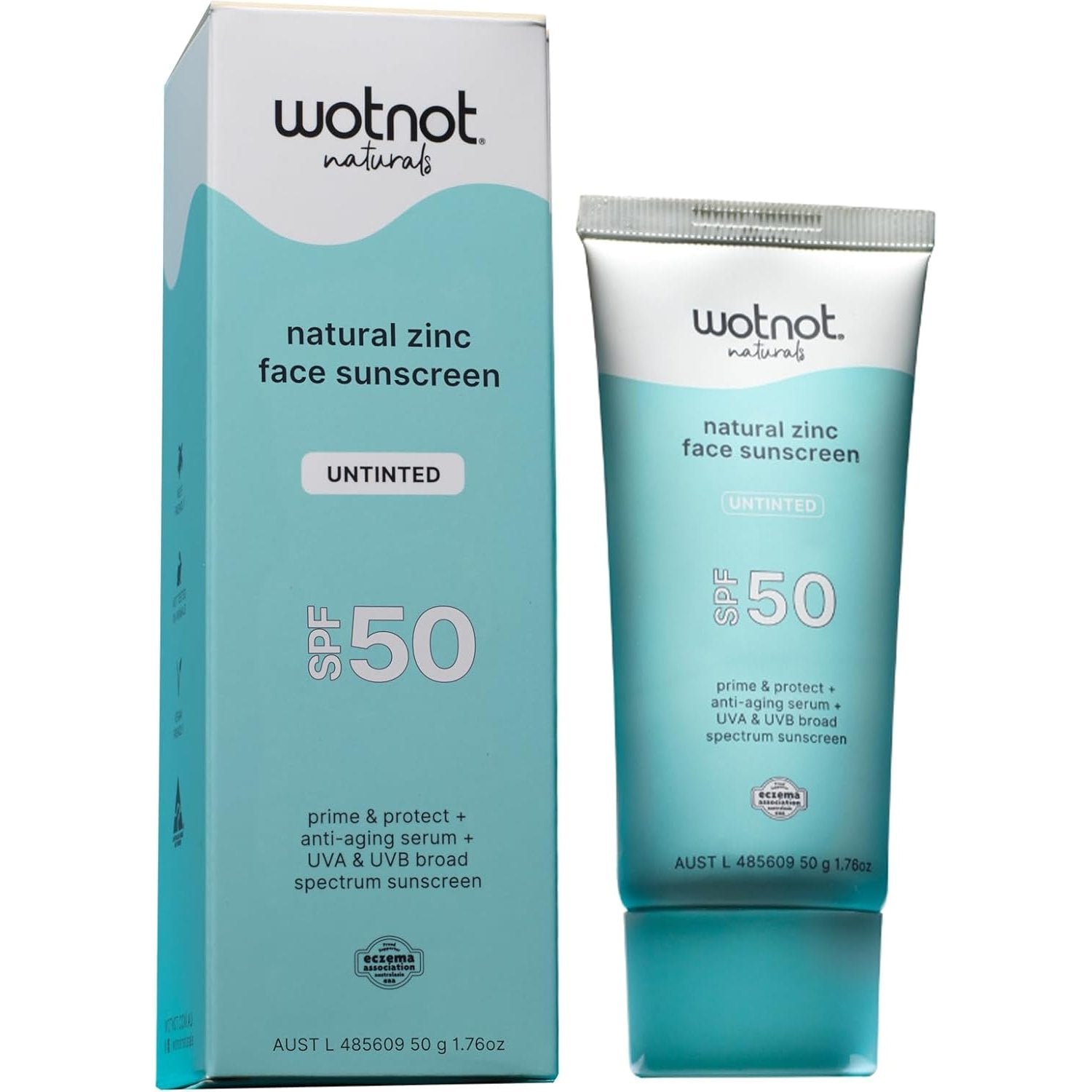 Wotnot Face Sunscreen Natural Zinc Spf50 Untinted 50g
