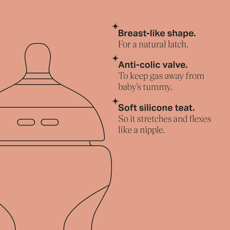 Tommee Tippee Natural Start 260ml PP Bottles Boy 3 Pack