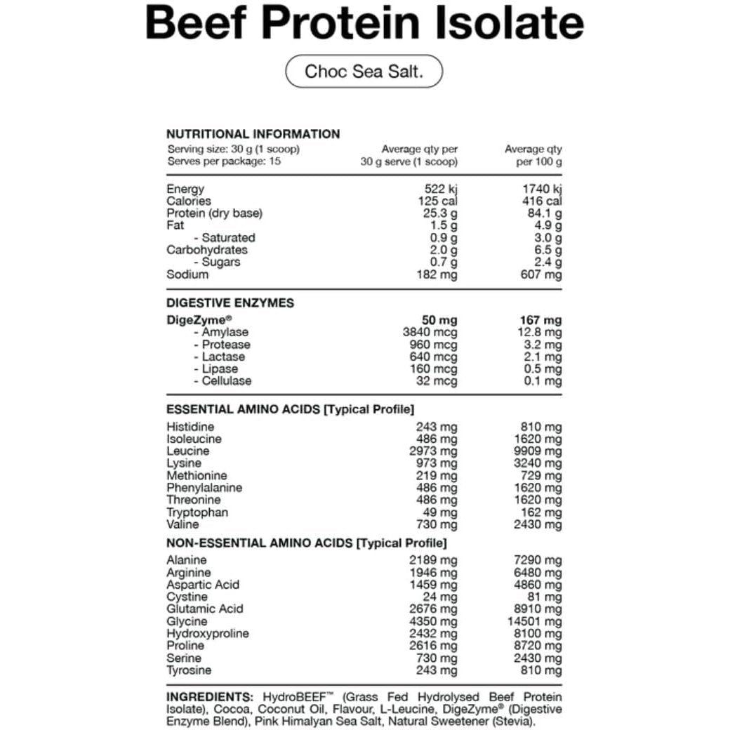 Switch Nutrition Beef Protein Isolate Chocolate Sea Salt 450g