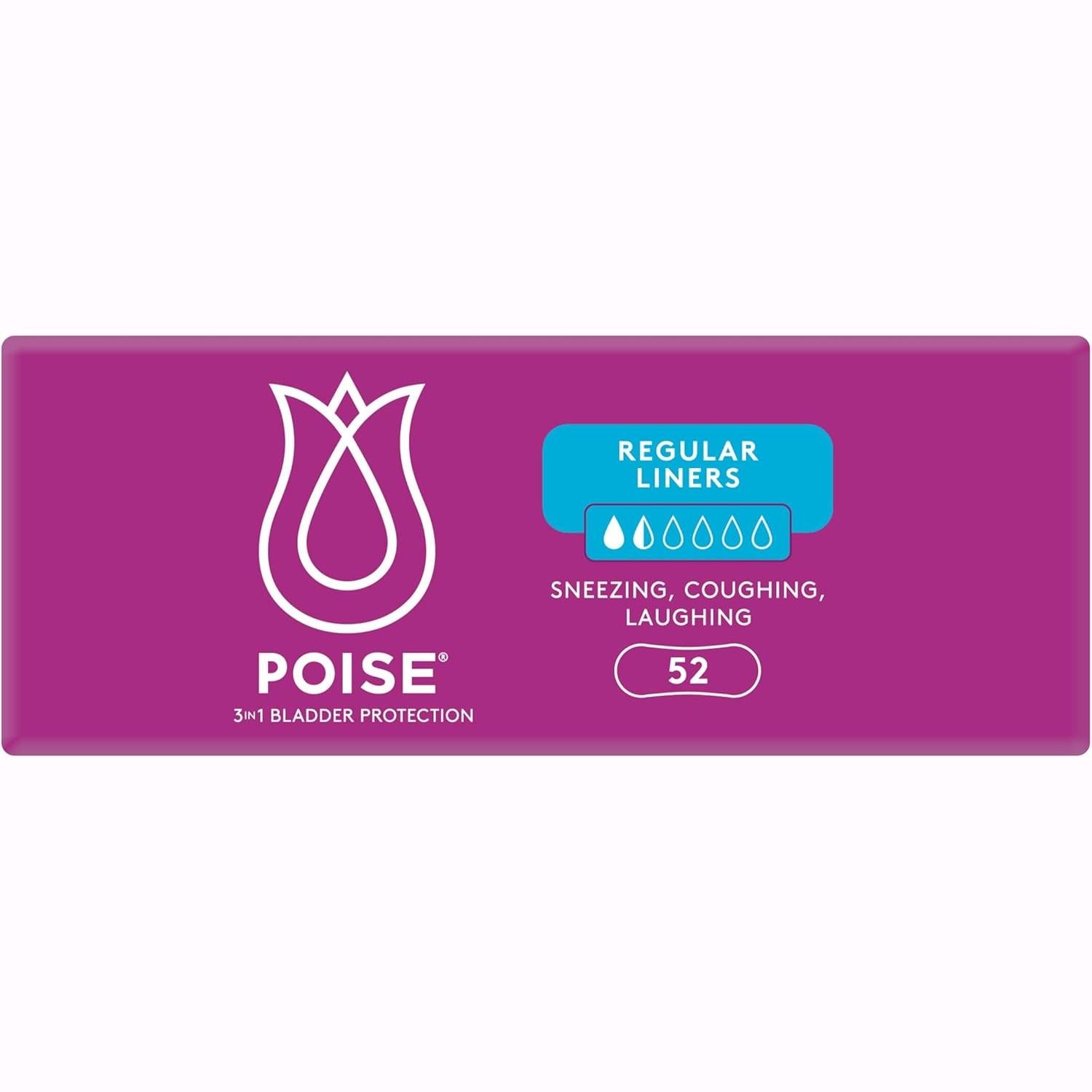 Poise Regular Liner 52pk