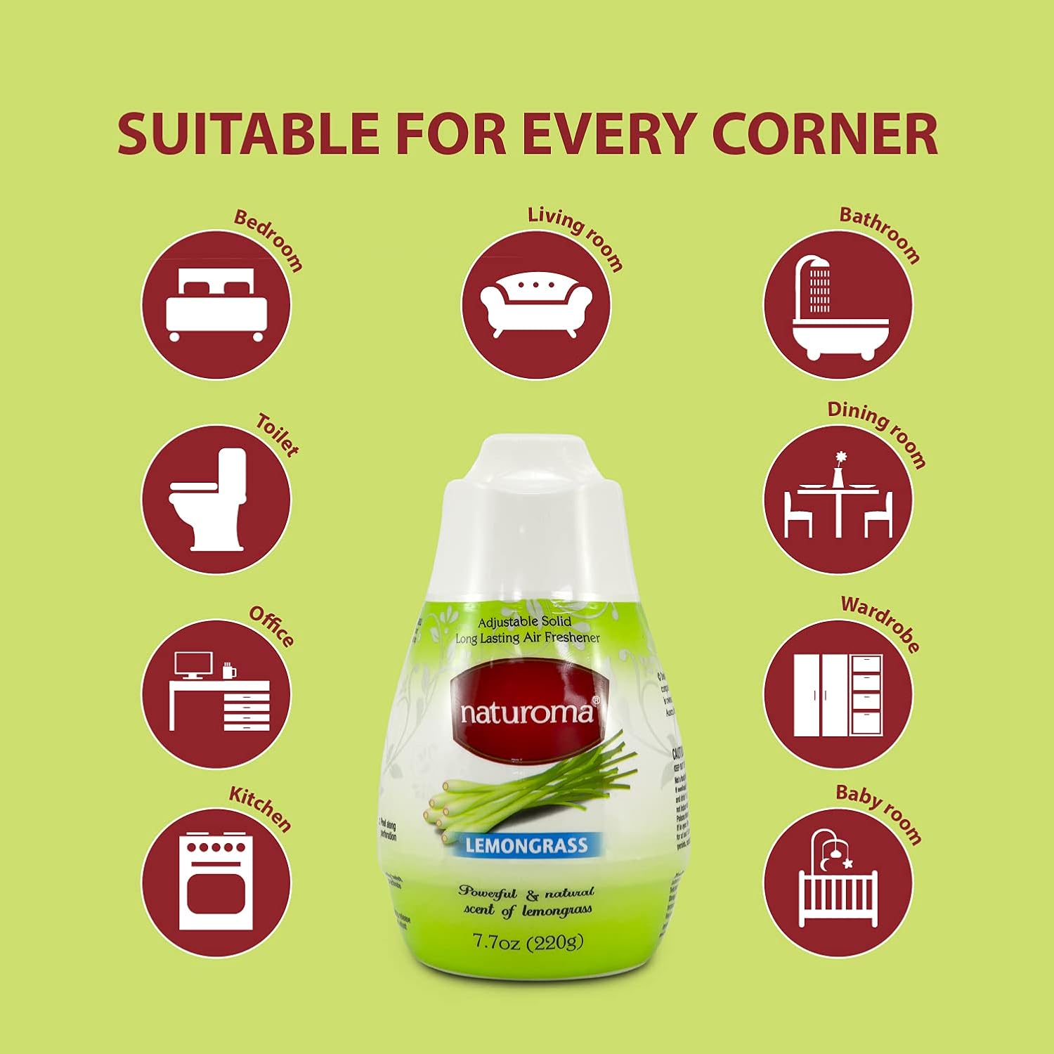 Naturoma Air Freshner Solid Gel Lemongrass 220g