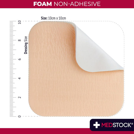 Medstock Foam Non-Adhesive 10 cmx10 cm 2Pack