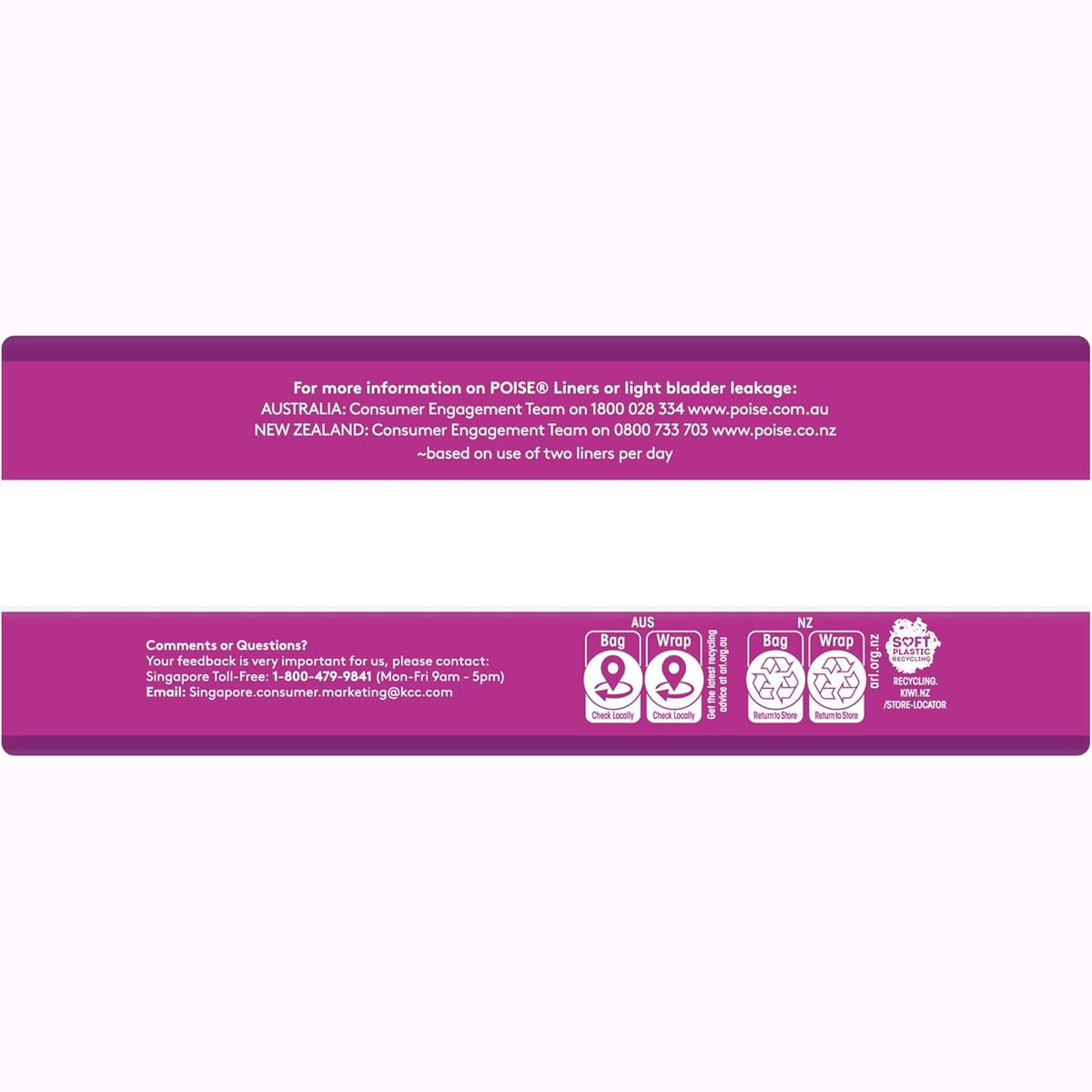 Poise Regular Liner 52pk