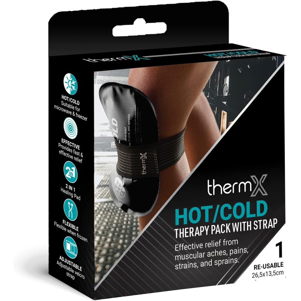 Thermx Reusable Hot/cold Therapy Pack With Strap, 26.3 X 15.5 Cm Size