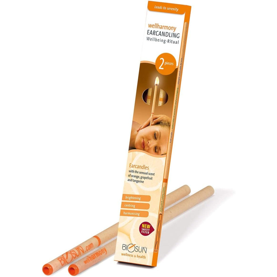 Biosun Ear Candles Fragranced Wellharmony Ritual Orange & Grapefruit 1 Pair
