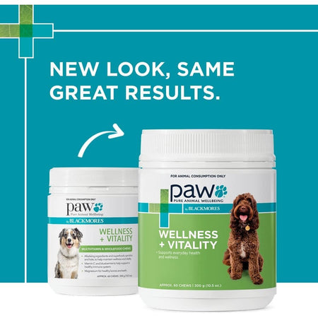 PAW By Blackmores Wellness + Vitality For Dogs approx 60 chews 300g