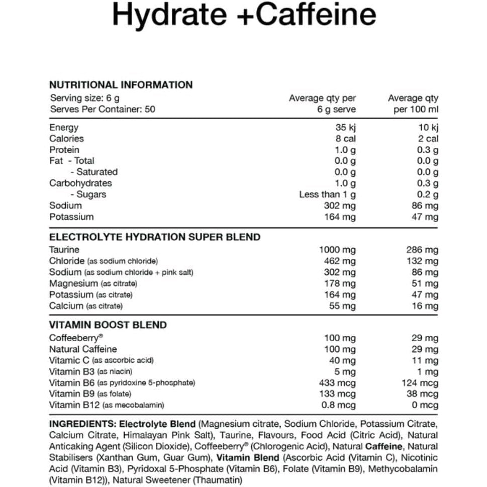 Switch Nutrition Hydrate + Caffeine Strawberry Burst 300g