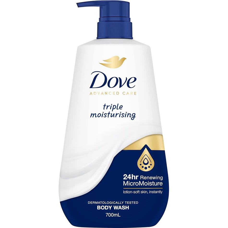 Dove Advanced Care Body Wash Triple Moisturising 700ml